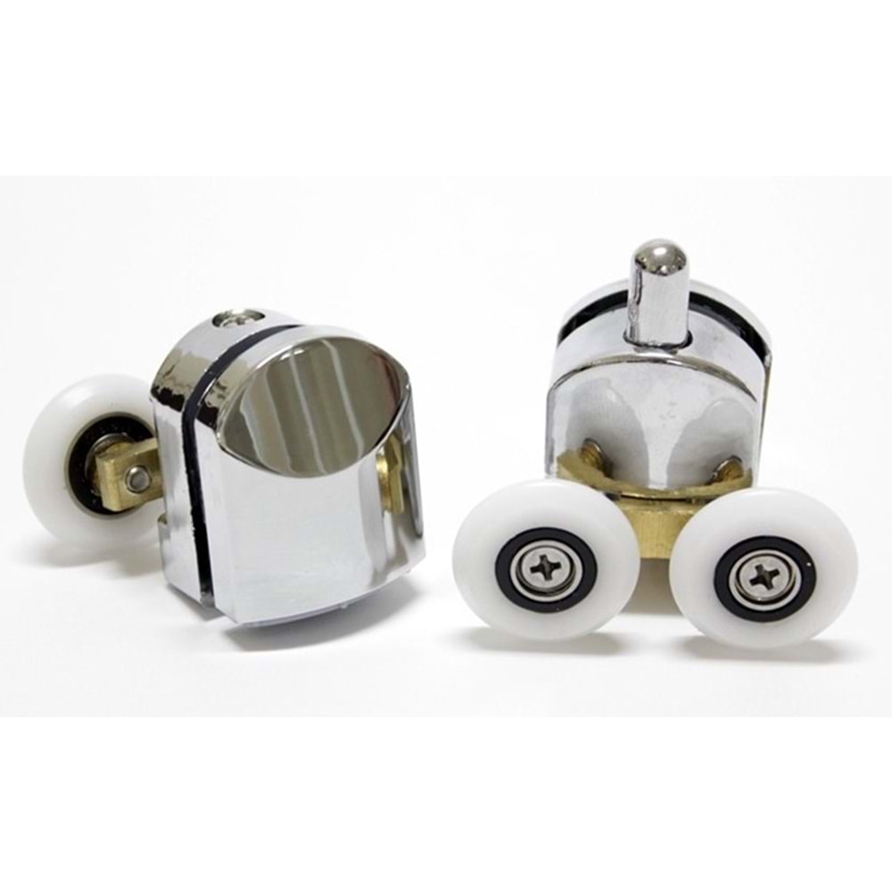 DUŞAKABİN TEKERİ KROM SET ÇİFTLİ+