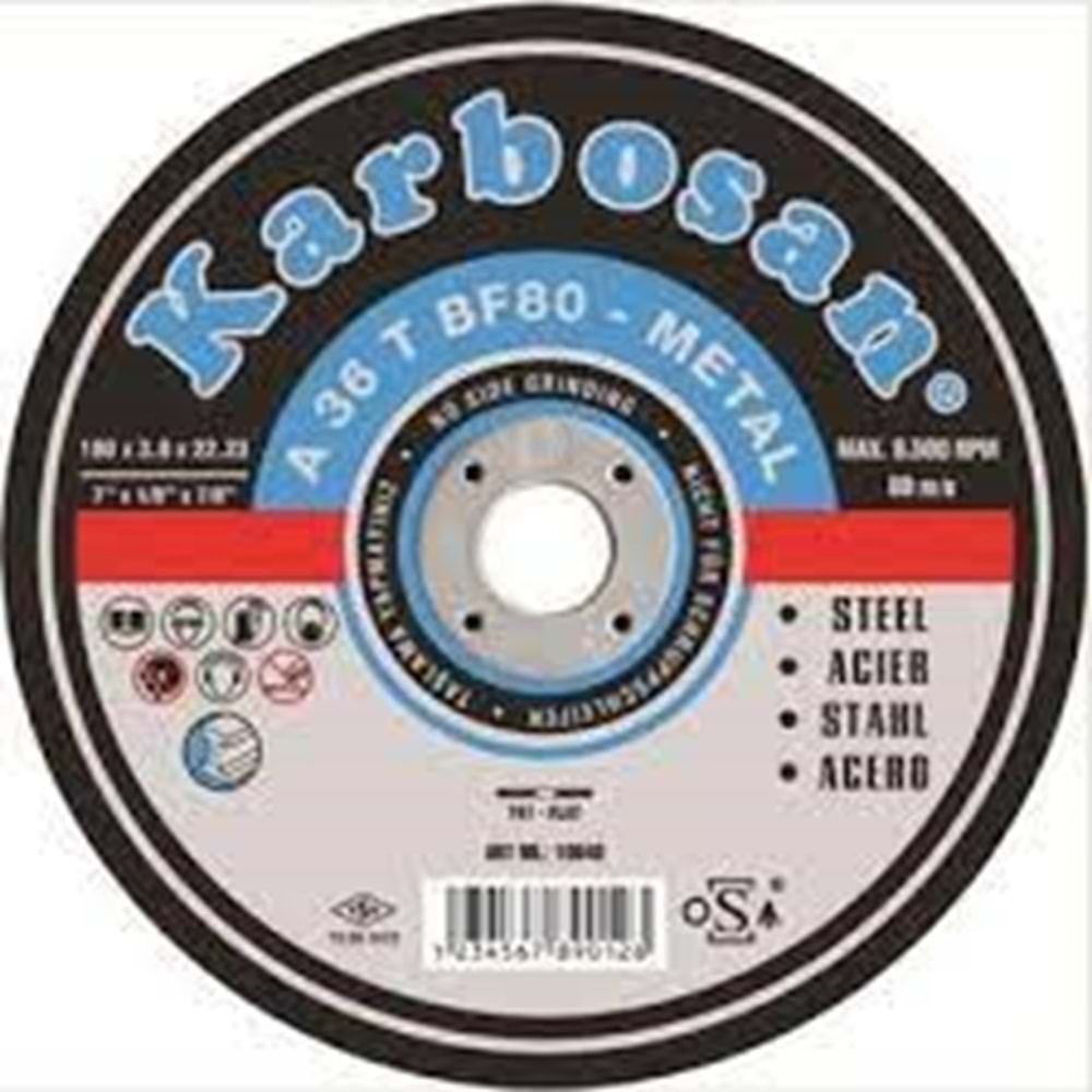 KARBOSAN NK 180 MM METAL KESİCİ (*25)+