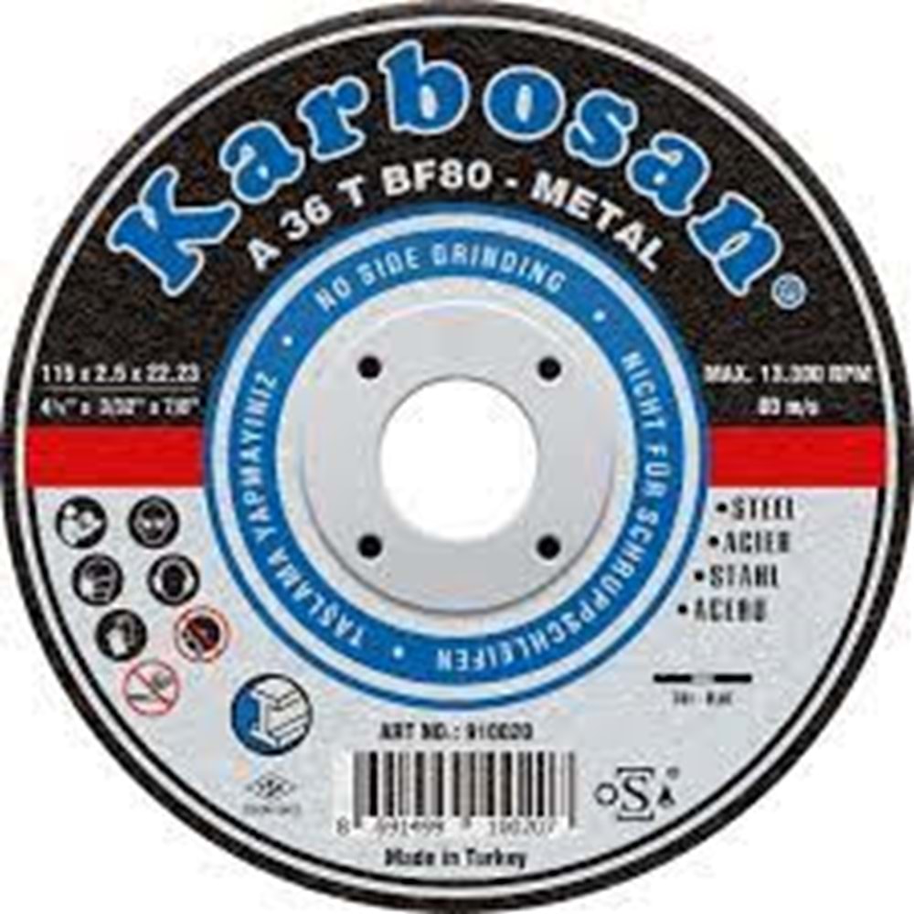 KARBOSAN NK 115 MM METAL KESİCİ (*50)+