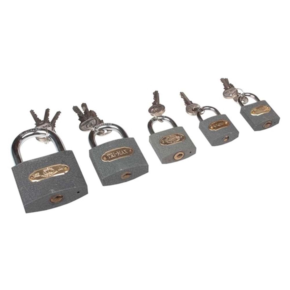 GRİ ASMA KİLİT 38 MM (*6)+