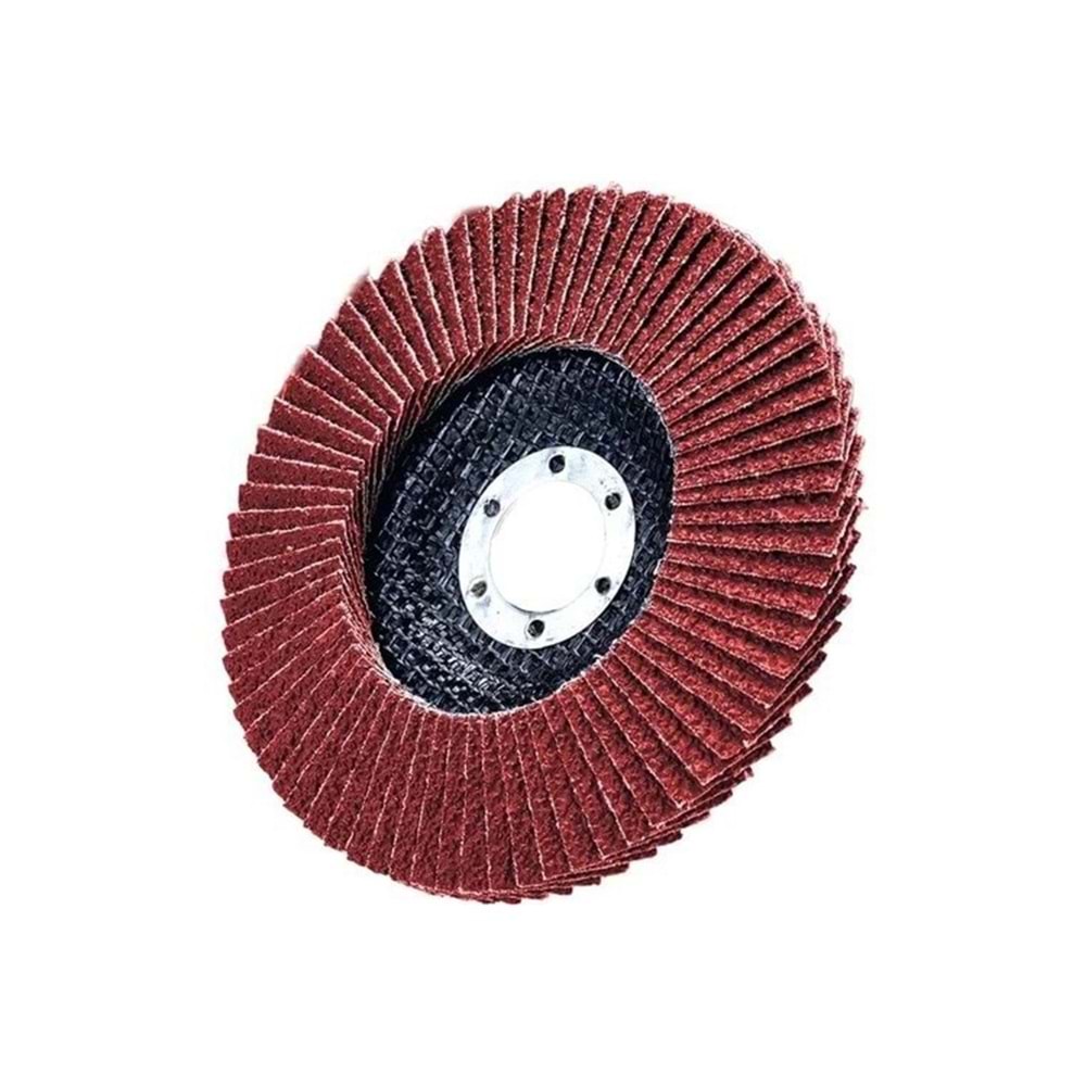 FLAP DİSK ALÜMİNYUM OKSİT ZIMPARA 115X120 KUM KIRMIZI (DMX -4004)(20/200)#
