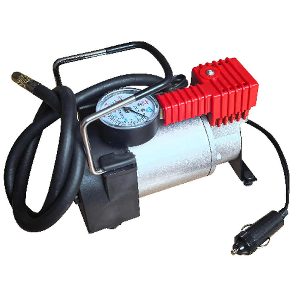 HAVA KOMPRESÖRÜ BÜYÜK ÇAKMAKLIK GİRİŞLİ PLASTIK KUTU (12V -150 PSI-ÇİFT SILINDIR-65L/DK-3MT EK HORTUM-3MTKABLO-2ADAPTÖR 1IGNE -) (DMX 4610)(1/6)#