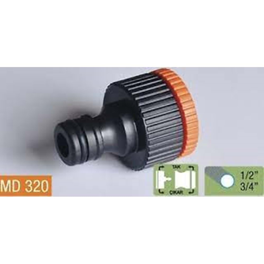MD 320 1/2-3/4 OTOM.MUSLUK ADAPTÖRÜ (*100)+