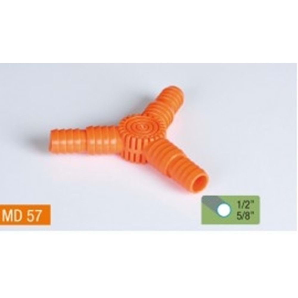 MD 57 NORMAL 3'LÜ HORTUM EKİ 1/2-5/8+