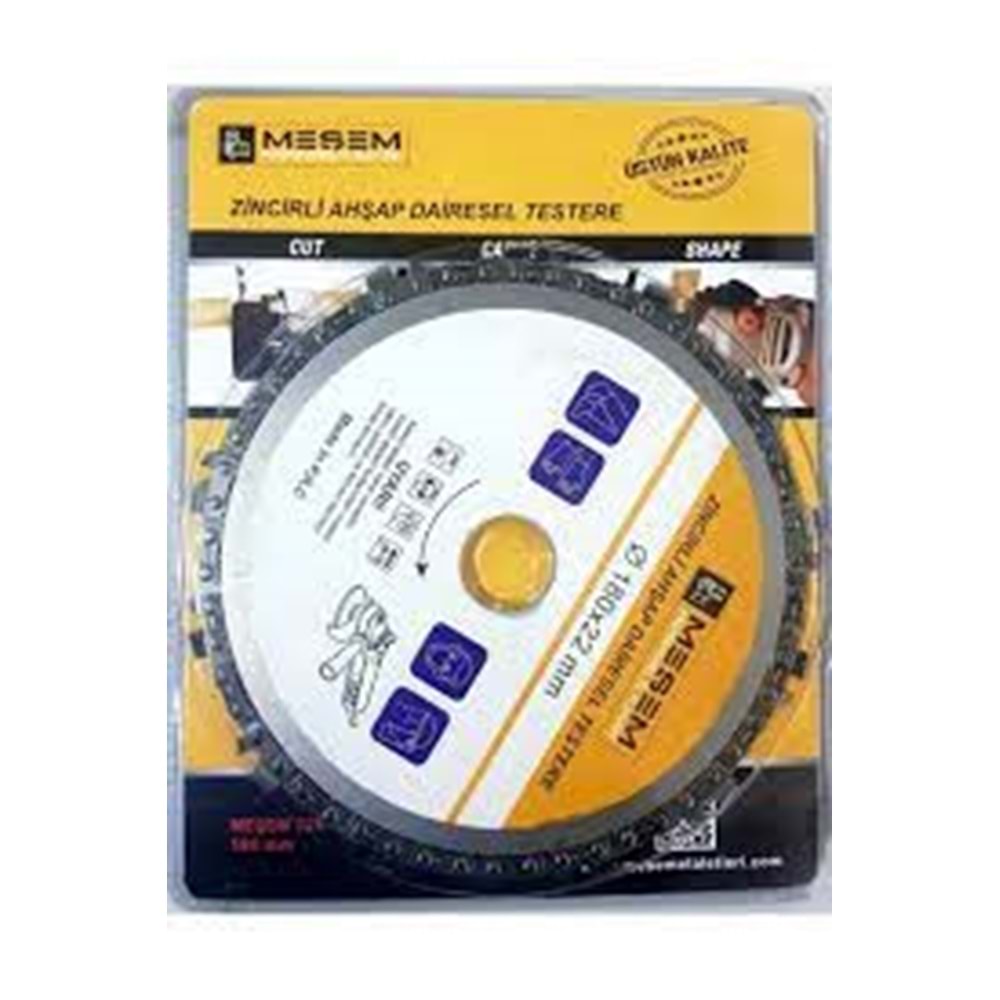 MEŞEM AHŞAP TESTERE ZİNCİRLİ 180 x 22 mm(928)+