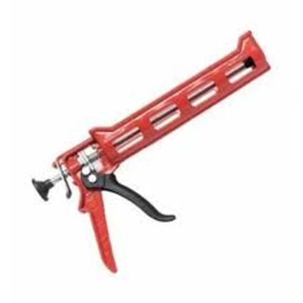 SİLİKON TABANCASI PLASTİK KIRMIZI+