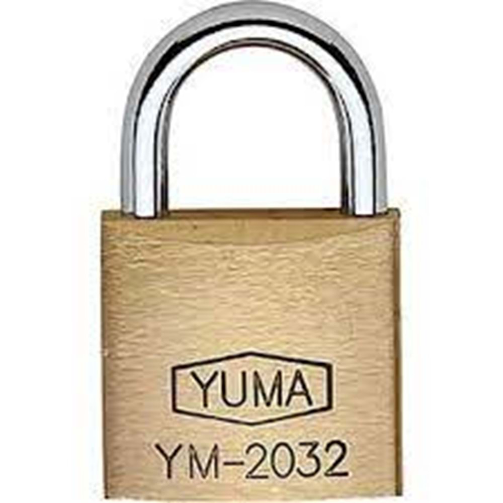 YUMA SARI ASMA KİLİT PİRİNÇ 32 MM YM-2032+
