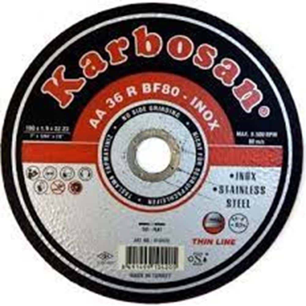 KARBOSAN İNOX 180 MM METAL KESİCİ (*25)+