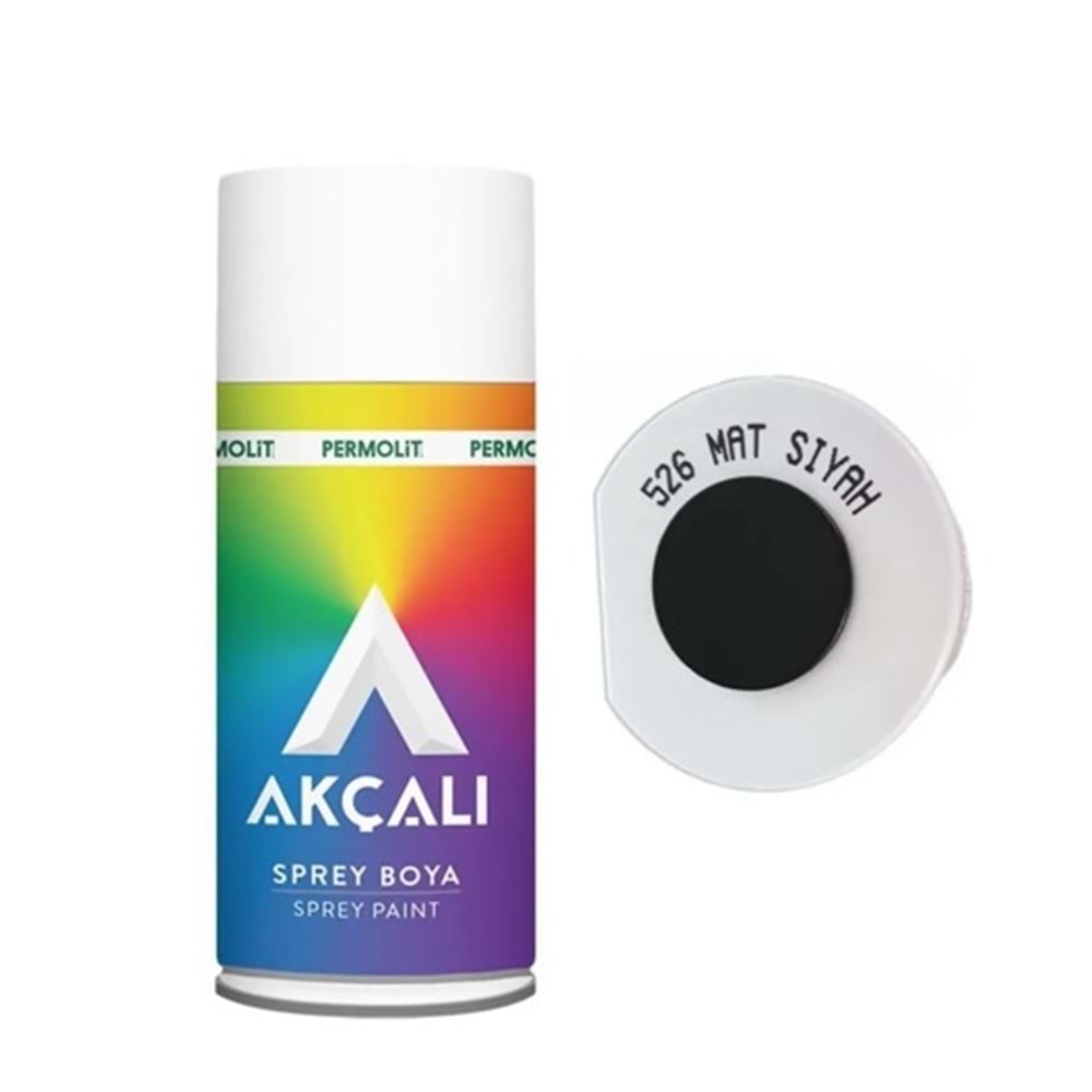 AKÇALI SPREY BOYA 526 - MAT SİYAH+