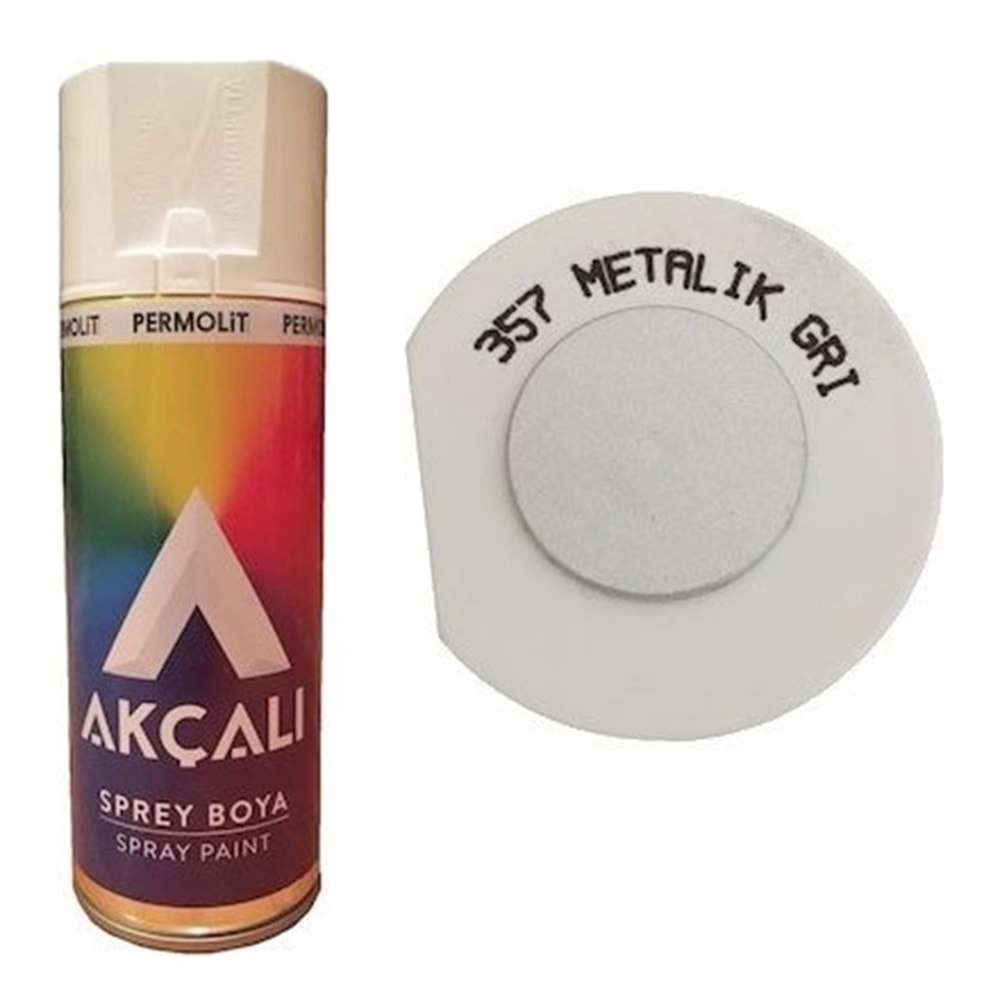 AKÇALI SPREY BOYA 357 - METALİK GRİ+