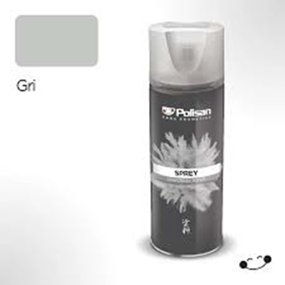 POLİSAN AKRİLIK SPREY 400ML GRİ+