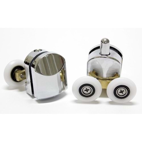 DUŞAKABİN TEKERİ KROM SET ÇİFTLİ+