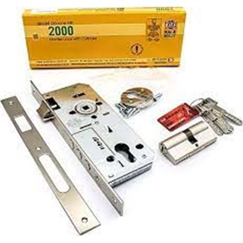 KALE 2000 SİLİNDİRLİ DAİRE KİLİDİ 3 MİLLİ 45 mm NİKEL+
