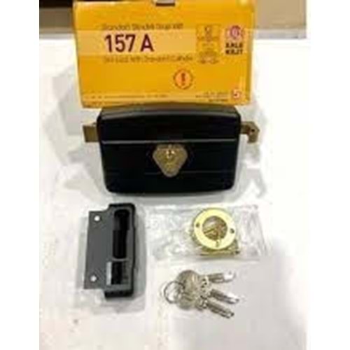 KALE 157A TİRAJLI DEMİR KAPI KİLİDİ 14 cm SİYAH+