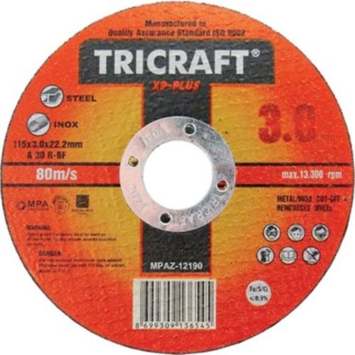 METAL KESİCİ TAŞ 180 x 3.0 x 22 mm(ME3303)#
