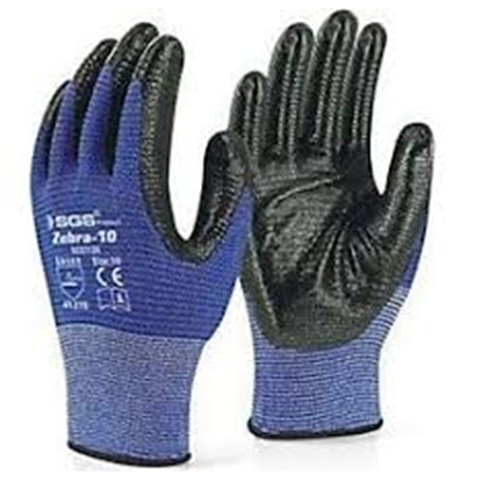 SGS7120 NİTRİL KAPLI ÖRME ELDİVEN MAVİ ZEBRA-10