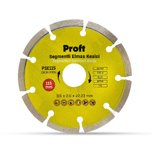 SEGMENTLİ ELMAS TESTERE =PROFT= 115 mm#