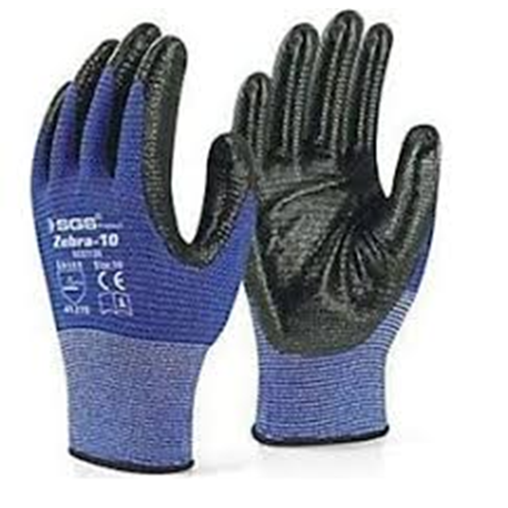 SGS7120 NİTRİL KAPLI ÖRME ELDİVEN MAVİ ZEBRA-10