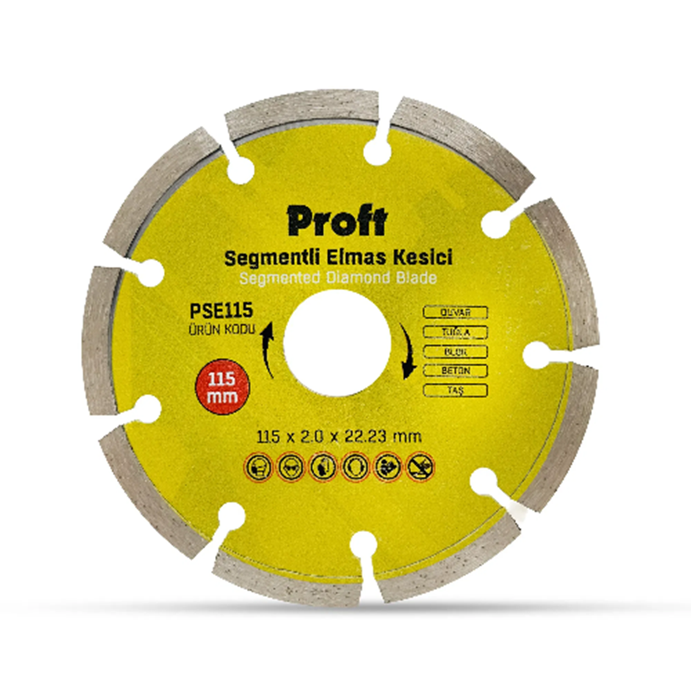 SEGMENTLİ ELMAS TESTERE =PROFT= 230 mm#